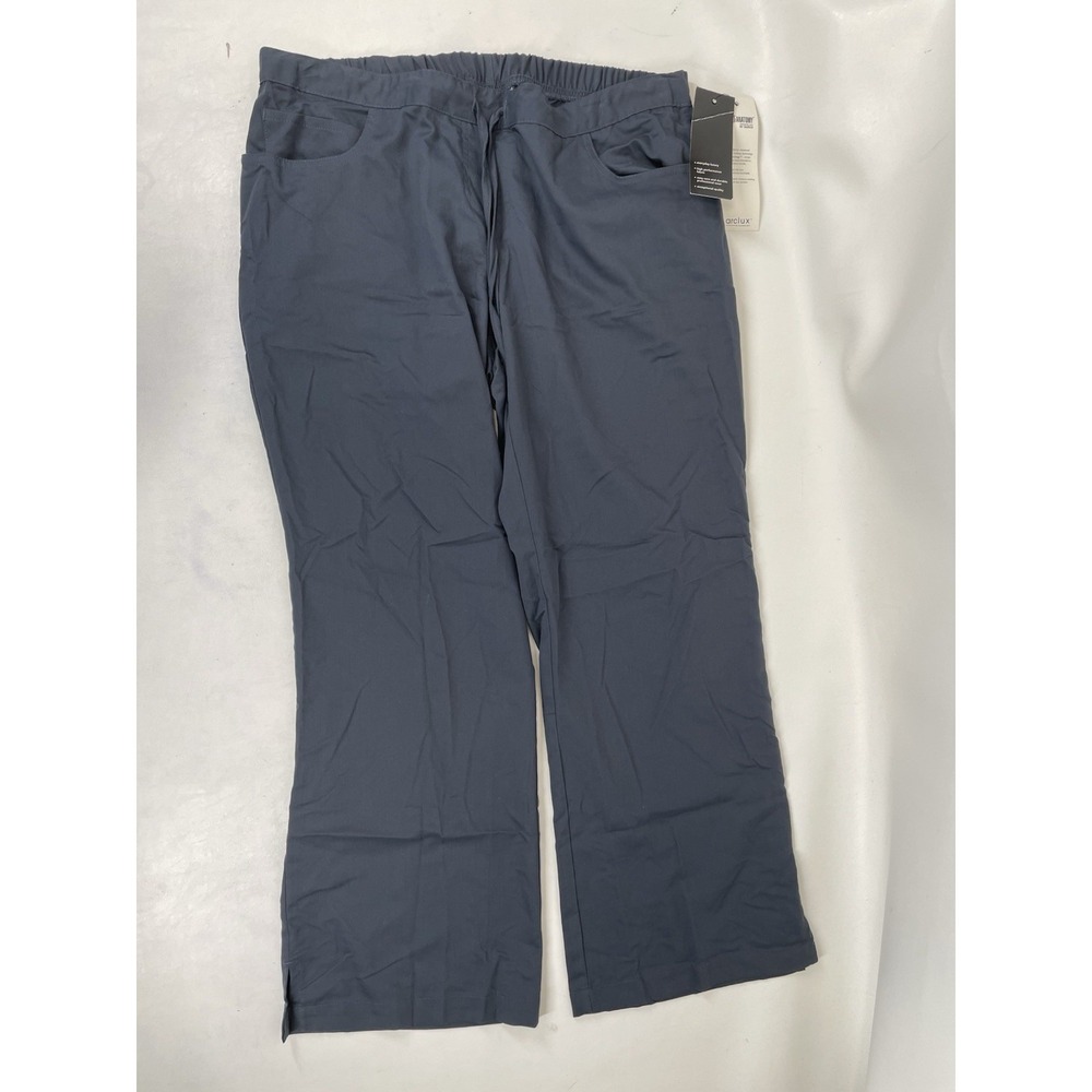 Greys Anatomy Barco Scrub 5PKT Drawstring Elastic Back Pants Womens LP Steel NWT